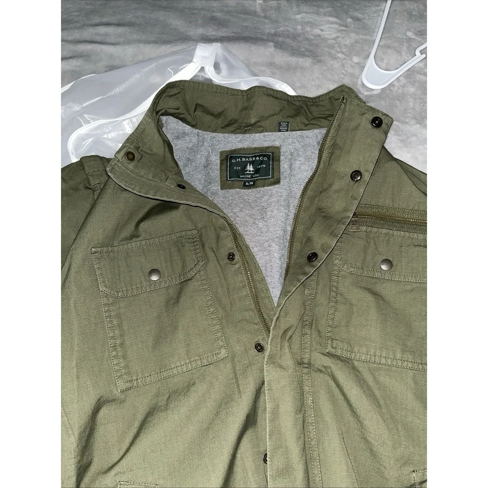 GH Bass & Co. Green Men Work‎ Jacket L Outdoor Camping Nature Hunting